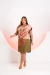 Vestido T-Shirt Leaf in circle - Dama de Laço
