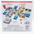 Contratapa del juego de mesa Magic Maze mostrando el tablero, peones de colores y cartas de acción, junto a descripciones de la dinámica cooperativa y componentes incluidos.