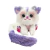 Peluche interactivo Furlings Aspen de 32 cm con sonidos, color blanco y lila, de la marca Wabro