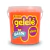 Pote balde de Slime Gelelé Glitter naranja de 457g, con tapa y manija, ideal para jugar y moldear con brillo.