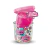 Slime Clear Gelelé edición Unicornio, slime transparente de color rosado con charms de unicornios en pote decorado, ideal para jugar y decorar.