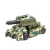 Juguete Robot Tanque Militar Transformable en color verde camuflado, ideal para niños, presentado en modo vehículo.