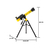 Telescopio De Juguete Simil Astronomico Con Tripode Color Amarillo - comprar online