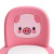 Silla infantil Magika con respaldo de carita de chanchito rosa y asiento acolchado, ideal para niños pequeños.