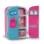 Heladera de juguete colorida marca DiverToys con puertas abiertas, incluye dispenser de agua real y accesorios como huevos y alimentos plásticos.