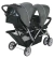 Cochecito doble Graco DuoGlider Click Connect color negro, ideal para dos niños, con dos toldos independientes y amplio canasto inferior.