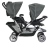 Cochecito doble Graco DuoGlider Click Connect en color gris, ideal para transportar dos niños cómodamente.