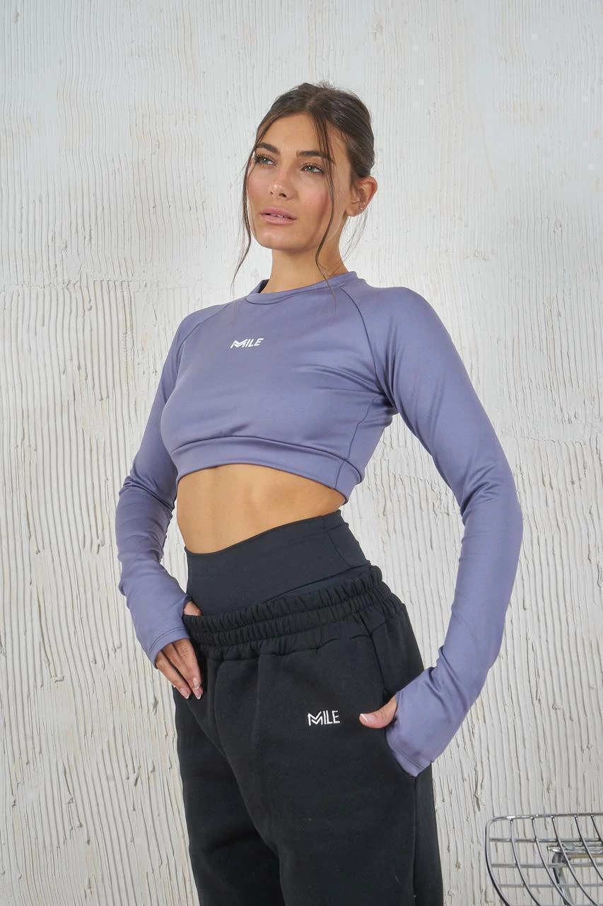 CROP TOP CIELO GRIS