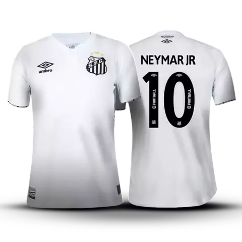 Santos Retro I Home Shirt 11/12 White Neymar