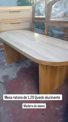 Mesa ratona ovalada