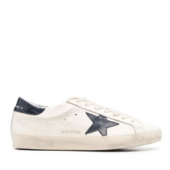 Golden Goose Super-star Blanco Talón Negro (Parche Estrella Negro)