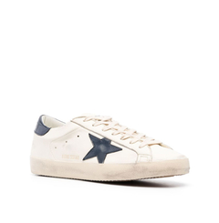 Golden Goose Super-star Blanco Talón Negro (Parche Estrella Negro) - comprar en línea
