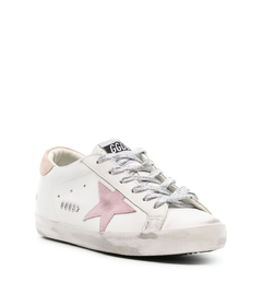 Golden Goose Super-star Blanco Talón Rosa (Parche Estrella Rosa) - comprar en línea