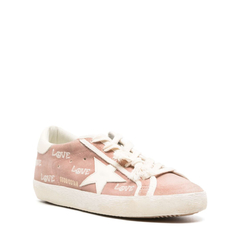 Golden Goose Super-star Rosa Talón Blanco (Parche Estrella Blanco) - comprar en línea
