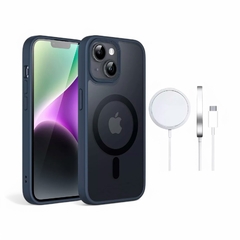Funda Para iPhone Con Magsafe Uso Rudo (Incluye cargador inalámbrico) - Azul