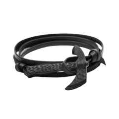 2 Pzs Brazalete De Cuentas Obsidiana Y Pulsera Hombre Hacha (Diámetro 21 cm) - comprar en línea