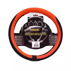 CUBRE VOLANTE MODELO TC2000 CUERO SINTENTICO NEGRO / NARANJA 38 CV080