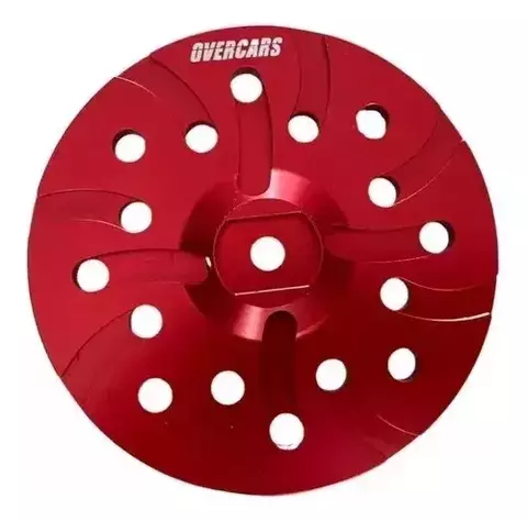 BACKING PLATE 5" ROTO ORBITAL ALUMINIO/ROJO OVERCARS