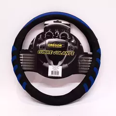 CUBRE VOLANTE MODELO TC2000 CUERO SINTENTICO NEGRO /AZUL CV090