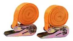 CINTA DE AMARRE CON CRIQUE 1 X 3,5 METROS (2 PIEZAS) NARANJA UNIVERSAL TOW002