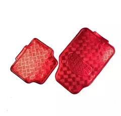 ALFOMBRA PVC ALUMINIO METALIZADA MATE 4 PIEZAS ROJO AL012