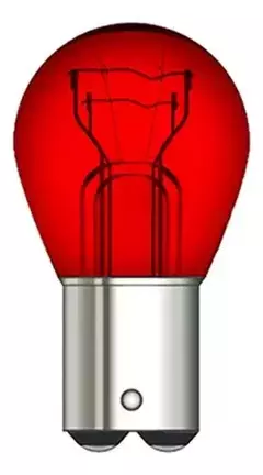 LAMPARA DE SEÑALIZACION P21/4W 12V BAZ15D 1034 ROJA 2 POLOS V PATAS DEFASADAS KO12491RED