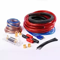 KIT DE CABLES PARA POTENCIA. CABLEADO GRUESO. 0 GAUGE. 3500 WATTS. FUSIBLE 150 AMP. INCLUYE ACCESORIOS AWK-0GA-B - comprar online