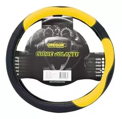 CUBRE VOLANTE AMARILLO Y NEGRO CV029 OREGON
