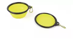 BOWL PARA MASCOTAS AMARILLO CON GANCHO PELGABLE DIAMETRO 12.5 CM ALTURA 5 CM PET001YEW