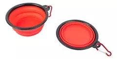 BOWL PARA MASCOTAS NARANJA CON GANCHO PELGABLE DIAMETRO 12.5 CM ALTURA 5 CM PET001ORAN