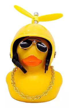 PATITO DECORATIVO PARA AUTO, BICI O MOTO CASCO AMARILLO OR-DUCK001