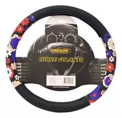 CUBRE VOLANTE ESTAMPADO FLORES CV031 OREGON