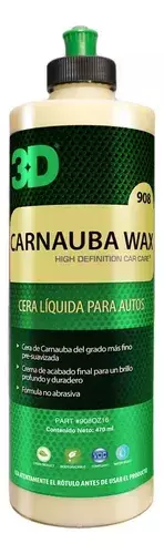 CERA DE CARNAUBA LIQUIDA 908 3D 500ML