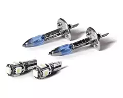 KIT H1 12V 55W SKY LINE X 2 + 2 LED T10 CANBUS AZUL FRIO