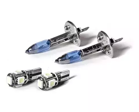 KIT H1 12V 55W SKY LINE X 2 + 2 LED T10 CANBUS AZUL FRIO