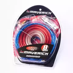 KIT DE CABLES PARA POTENCIA. CABLEADO DELGADO. 8 GAUGE. 1500 WATTS. FUSIBLE 60 AMP. INCLUYE ACCESORIOS AWK-8GA-B MAVERICK