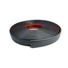 MOLDURA U NEGRA, ROLLO 25MTS. C/ADH. PP-020