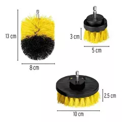 KIT DE CEPILLO PARA TALADRO X3 AMARILLO