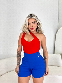 Cropped em malha twill