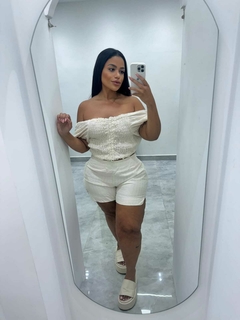 conjuntinho em linho jacquard - DR MODAS FEMININA- atacado e varejo de moda femininafeminina