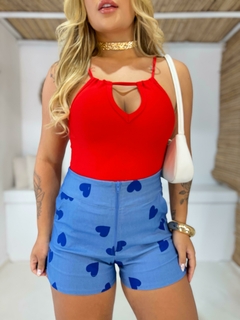 Cropped em malha twill alça - comprar online
