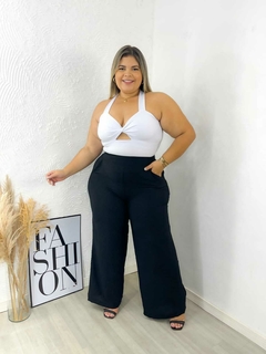 Cropped em malha twill