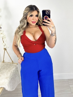 Cropped de alça tomara que caia em bengaline - comprar online