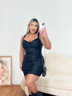 Vestido zíper frontal meia taça em bengaline - loja online
