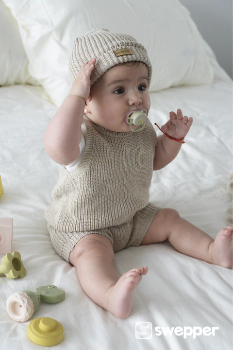 CONJUNTO SAMI - MOULINE BEIGE - comprar online