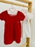 Vestido vermelho manga princesa - comprar online
