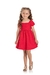 Vestido vermelho manga princesa