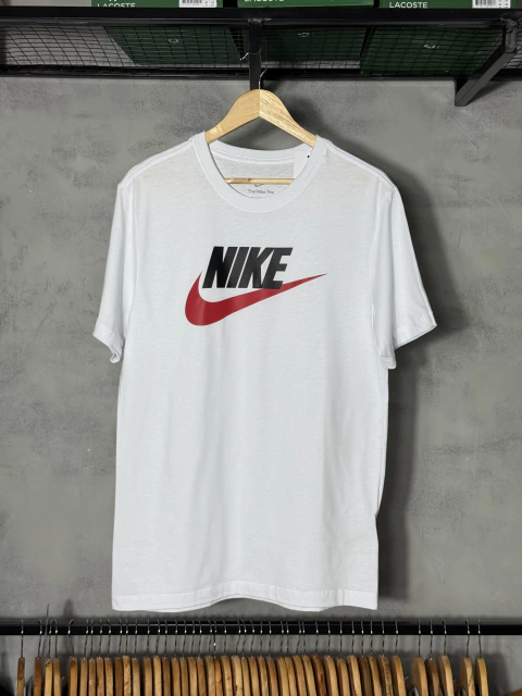 CAMISETA NIKE ICON BRANCA C VERMELHO