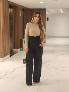 Calça Pantalona Maria Preto - comprar online