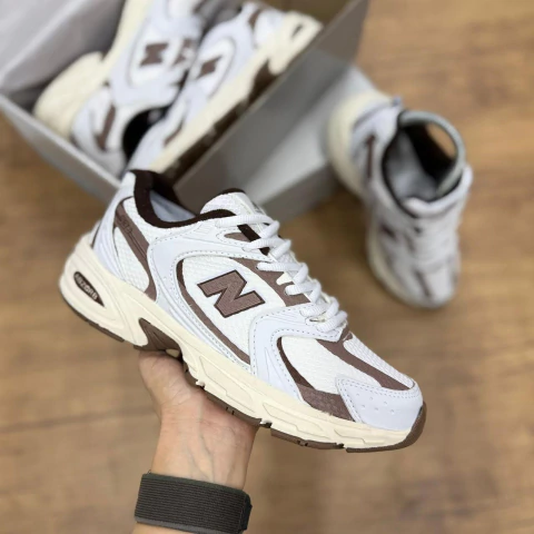 Tênis NB 530 branco/marrom - comprar online